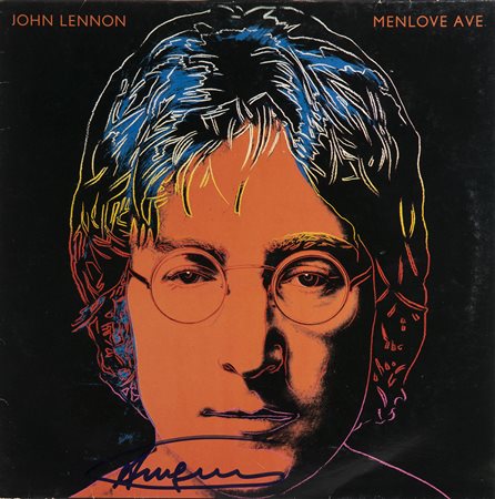 John Lennon, "Menlove Ave" autografato Andy Warhol
