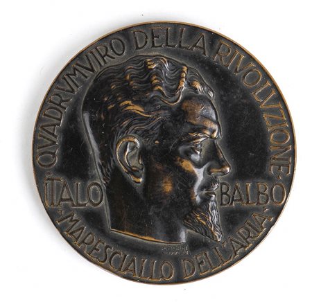 Italo Balbo, medaglia statica commemorativa della morte