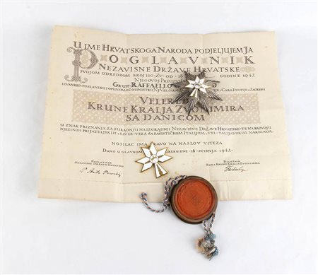 Croazia, Stato Indipendente, (1941-45), Ordine della Corona di Svonimir