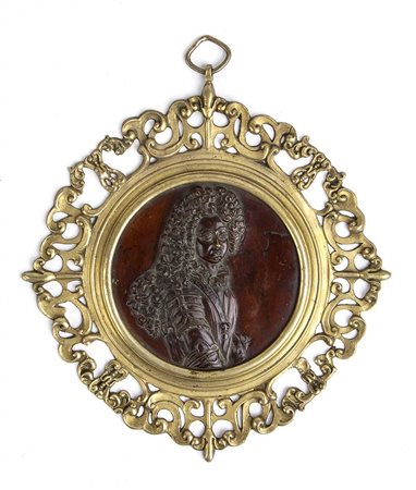 Medaglione in bronzo raffigurante Raimondo Montecuccoli sec.