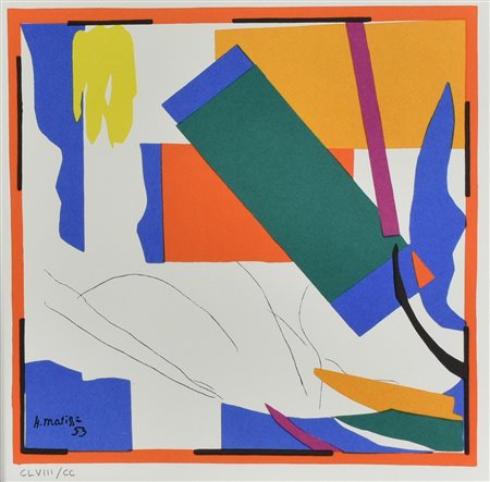 Henri Matisse SOUVENIR D'OCEANIA litografia su carta (d'apres), cm 43x33,5;...