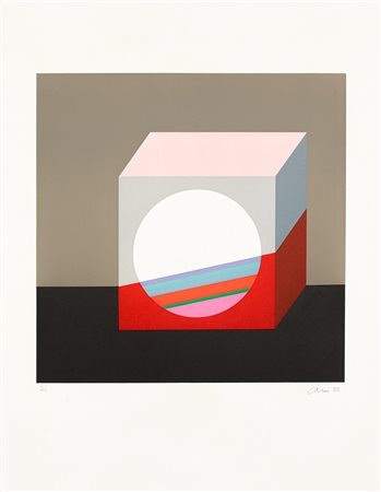 EUGENIO CARMI (1920-2016) - Composizione immaginaria (Cubo), 1986