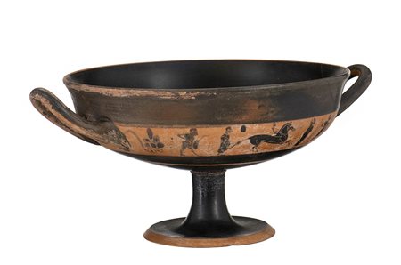 ATTIC BLACK-FIGURE BAND CUP KYLIX Near the Little Masters Group, 530 ...