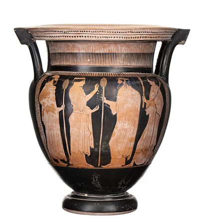 ATTIC RED-FIGURE COLUMN KRATER
Attribuited to the Florence Painter, ca. 460 - 450 BC
