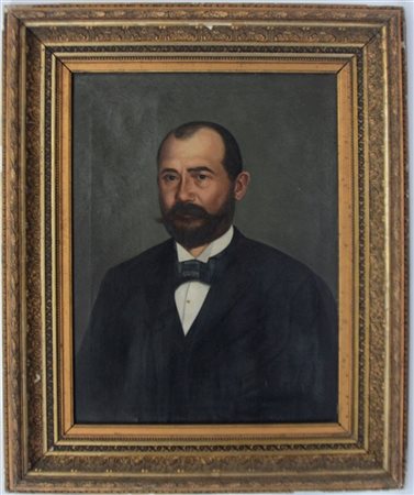 Ignoto della fine XIX inizio XX Secolo 
"Ritratto di gentiluomo con barba e baf