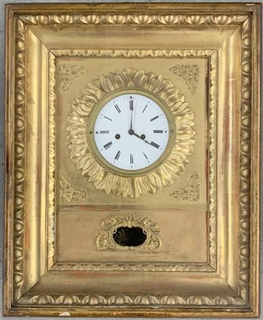 ANONIMO
Pendola da parete in cornice in legno dorato.
Austria epoca 1850 circa