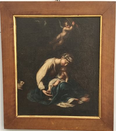 Scuola della fine del secolo XVII, copia da "La Madonna del coniglio (o La zing