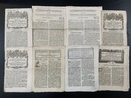 [AEROSTATICA] LUNARDI Vincenzo (1754-1806) Lotto contenente una serie di notizi