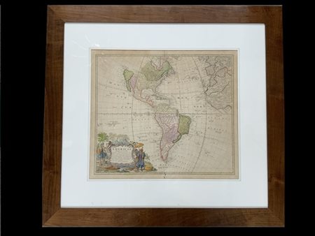 [CARTOGRAFIA] Americae mappa Generalis. Norimberga: Homann Heirs, 1746. (500 X