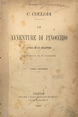 COLLODI, Carlo. Le Avventure di Pinocchio. Firenze: Felice Paggi, 1887.

La ter