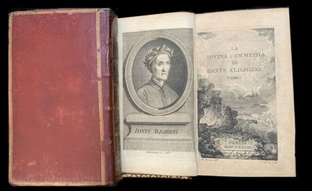 DANTE ALIGHIERI. La Divina Commedia. Parigi: 1768. 12mo, 2 voll (di 3). ritratt