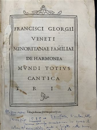 GIORGIO, Francesco. De harmonia mundi totius cantica tria. Venezia. Bernardino