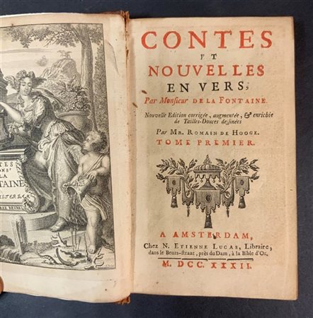 LA FONTAINE. Contes et Nouvelles. Amsterdam: Etienne Lucas, 1732. 2 volumi in 8