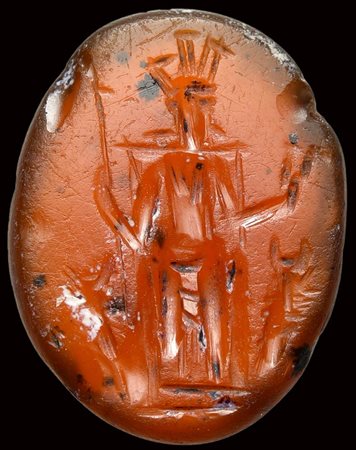 A roman carnelian intaglio. Cybele. 