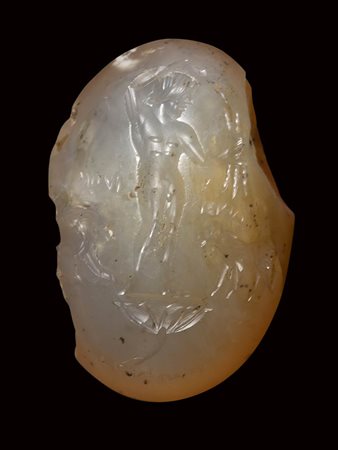 A large roman astrological chalcedony intaglio. The Gemini decan, ﻿Pephisothet.