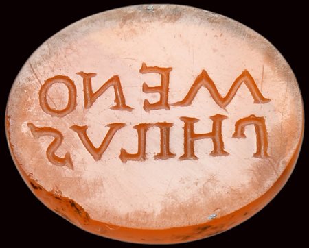 A roman carnelian intaglio. Inscriptions. 