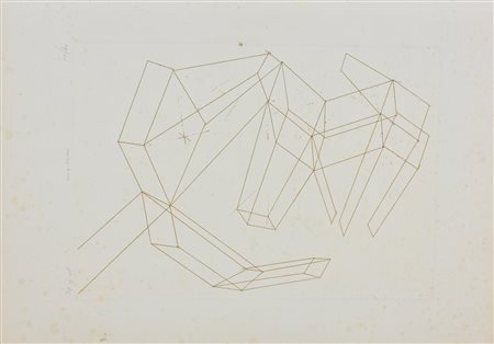 Achille Perilli MARXIANA incisione su carta, battuta cm 49x34,7, su foglio cm...