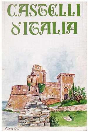 Anonimo CASTELLO DI ASSISI tempera su cartoncino telato, cm 16x11 titolato