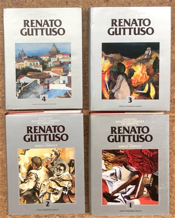 RENATO GUTTUSO - Lotto unico di 4 cataloghi ragionati