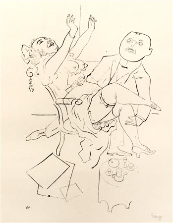 George Grosz (Berlino  1893-1959)  - Un der grenze, 1923