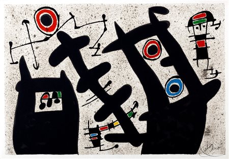 Joan Mirò (Barcellona 1893-Maiorca 1983)  - Le lézard aux plumes d'or (III), 1971