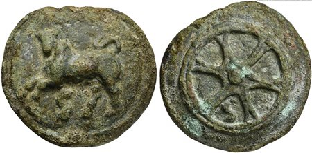 Roman Republic, Whell series, Cast Semis, Rome, ca. 230 BC; AE (g 133; mm...