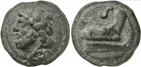 Roman Republic, Janus/Prow to r. series, Cast Semis, Rome, ca. 225-217 BC; AE...
