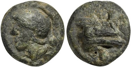 Roman Republic, Janus/Prow to r. series, Cast Uncia, Rome, ca. 225-217 BC; AE...