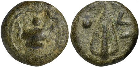 Umbria, Cast Uncia, Tuder, ca. 280-240 BC; AE (g 22; mm 26; h 12); Squat...