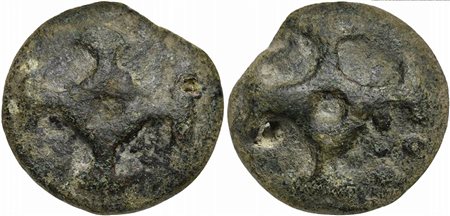 Apulia, Cast Quincunx, Luceria, ca. 225-217 BC; AE (g 76; mm 44); Four wheel...