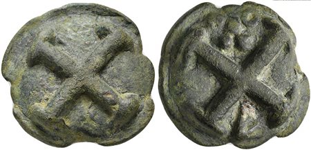 Apulia, Cast Quincunx, Luceria, ca. 217-212 BC; AE (g 32; mm 32); Four wheel...