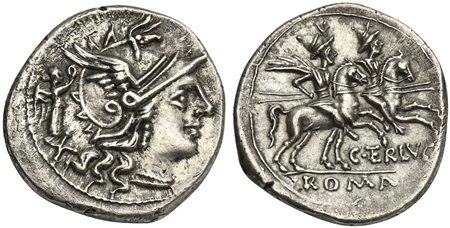 C. Terentius Lucanus, Denarius, Rome, 147 BC; AR (g 4,20; mm 20; h 11);...