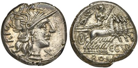 C. Curiatius C.f. Trigeminus, Denarius, Rome, 135 BC; AR (g 3,95; mm 18; h...