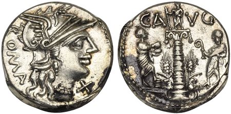 C. Minucius Augurinus, Denarius, Rome, 135 BC; AR (g 3,95; mm 18; h 1);...