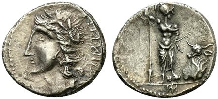 The Bellum Sociale, Denarius, Bovianum, ca. 89 BC; AR (g 3,60; mm 19; h 7);...