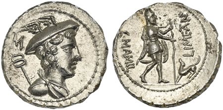 C. Mamilius Limetanus, Denarius Serratus, Rome, 82 BC; AR (g 4,25; mm 19; h...