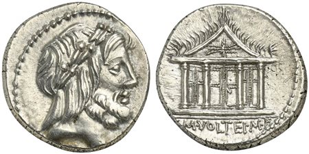 M. Volteius M.f., Denarius, Rome, 78 BC; AR (g 4,21; mm 18; h 3); Laureate...