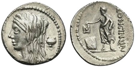 L. Cassius Longinus, Denarius, Rome, 63 BC; AR (g 3,88; mm 19; h 5); Head of...