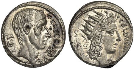 C. Coelius Caldus, Denarius, Rome, 51 BC; AR (g 3,63; mm 18; h 11); Head of...