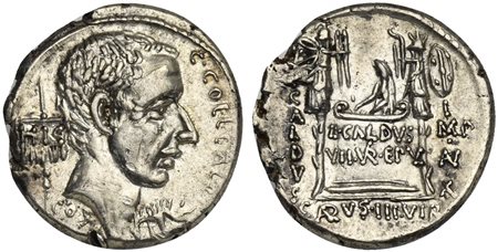 C. Coelius Caldus, Denarius, Rome, 51 BC; AR (g 3,78; mm 18; h 6); Head of C....