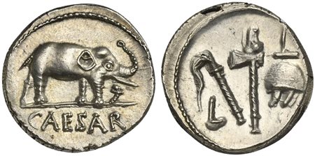 C. Julius Caesar, Denarius, Military mint travelling with Caesar, 49-48 BC;...