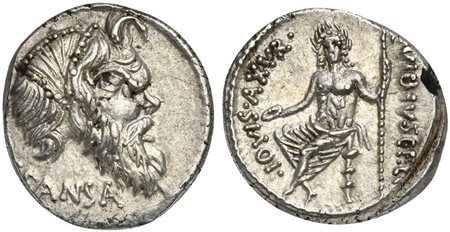 C. Vibius C.f. C.n. Pansa Caetronianus, Denarius, Rome, 48 BC; AR (g 3,96; mm...