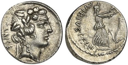 C. Vibius C.f. C.n. Pansa Caetronianus, Denarius, Rome, 48 BC; AR (g 3,92; mm...