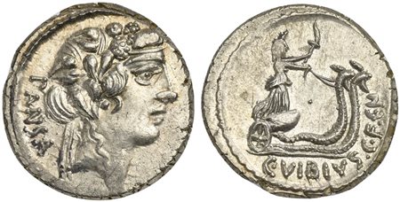 C. Vibius C.f. C.n. Pansa Caetronianus, Denarius, Rome, 48 BC; AR (g 4,08; mm...