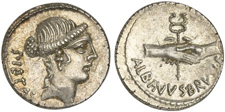 D. Junius Brutus Albinus, Denarius, Rome, 48 BC; AR (g 4,08; mm 18; h 3);...