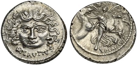 L. Plautius Plancus, Denarius, Rome, 47 BC; AR (g 3,90; mm 19; h 11); Head of...