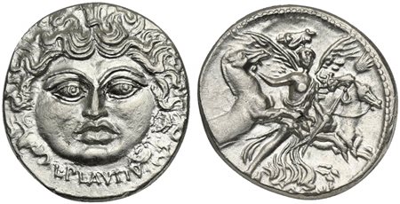 L. Plautius Plancus, Denarius, Rome, 47 BC; AR (g 3,85; mm 19; h 9); Head of...