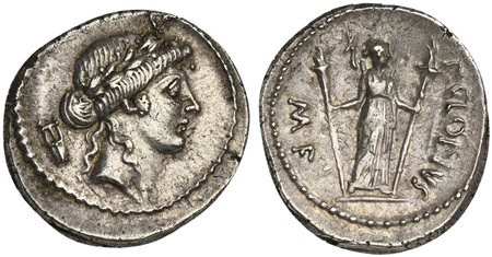 The Caesarians - P. Clodius M.f., Denarius, Rome, 42 BC; AR (g 3,85; mm 18; h...