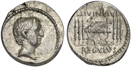 The Caesarians - L. Livineius Regulus, Denarius, Rome, 42 BC; AR (g 4,00; mm...