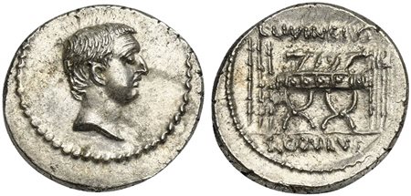 The Caesarians - L. Livineius Regulus, Denarius, Rome, 42 BC; AR (g 3,76; mm...